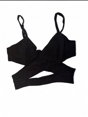 Black Cutout Wrap Bralette - Women's Intimates